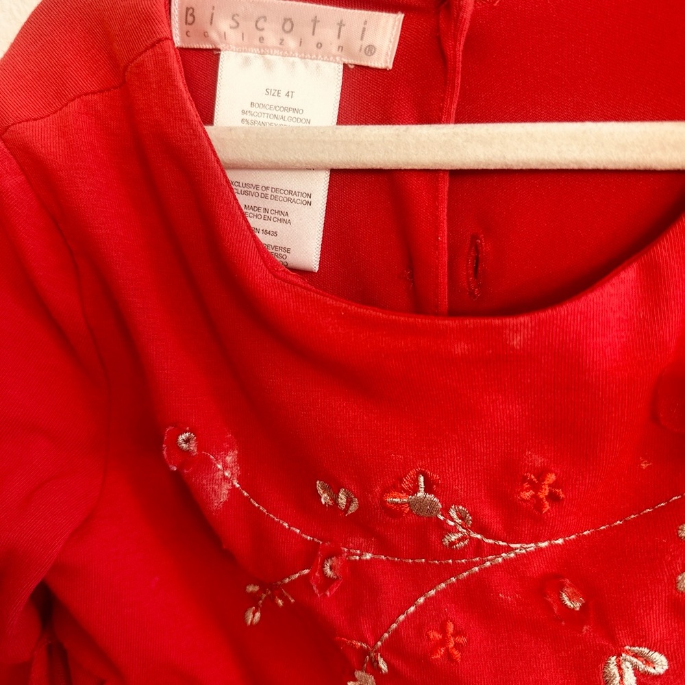 Biscotti Red Ruffled Kids Dress - Picture 5 of 5
